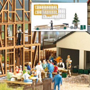 Busch Action Set: Richtfest H0