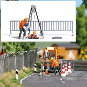 Busch Action Set: Kanalarbeiter H0