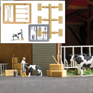 Busch Action Set: Kälberfütterung H0