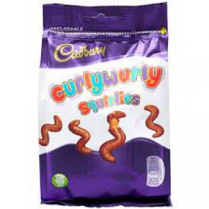 Cadbury Schokolade mit Karamell Curlywurly Squirlies 110g