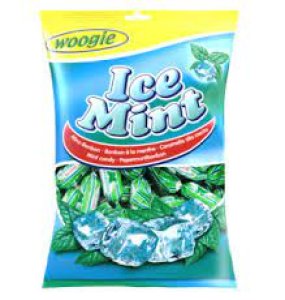 Frische Ice Mint Bonbons im 250g Beutel von Woogie
