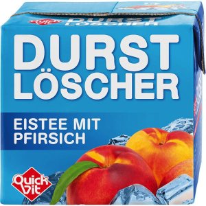 12x500ml QuickVit Durstlöscher Eistee mit Pfirsich 6l