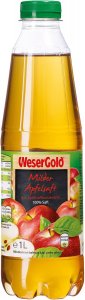 Wesergold Milder Apfelsaft PET, 6er Pack (6 x 1 l) EINWEG